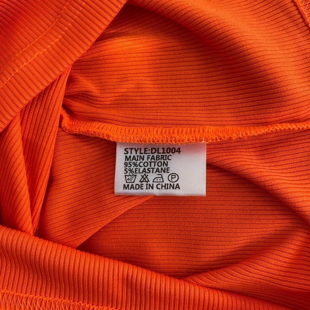 NEW By.Dyln Cropped Tank Top Viper Orange Small - Picture 5 of 6